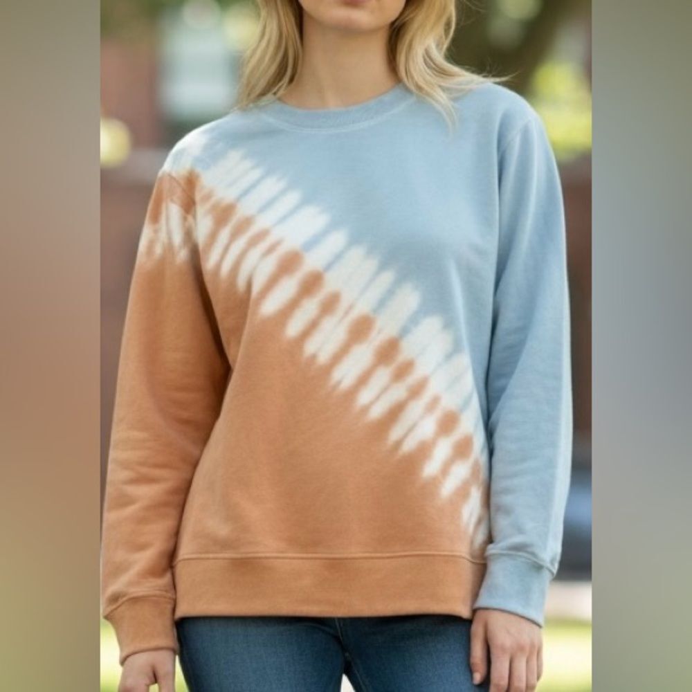 Michael Stars Los Angeles tie dye sweatshirt NWOT trendy athleisure size L.